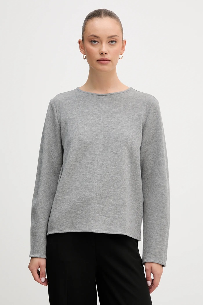 United Colors of Benetton bluza z elastanem szary 3QAFD10AU