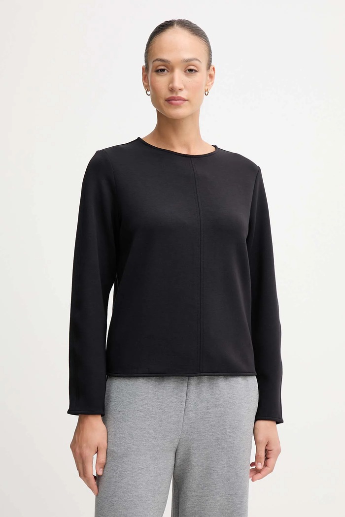 United Colors of Benetton bluza z elastanem czarny 3QAFD10AU