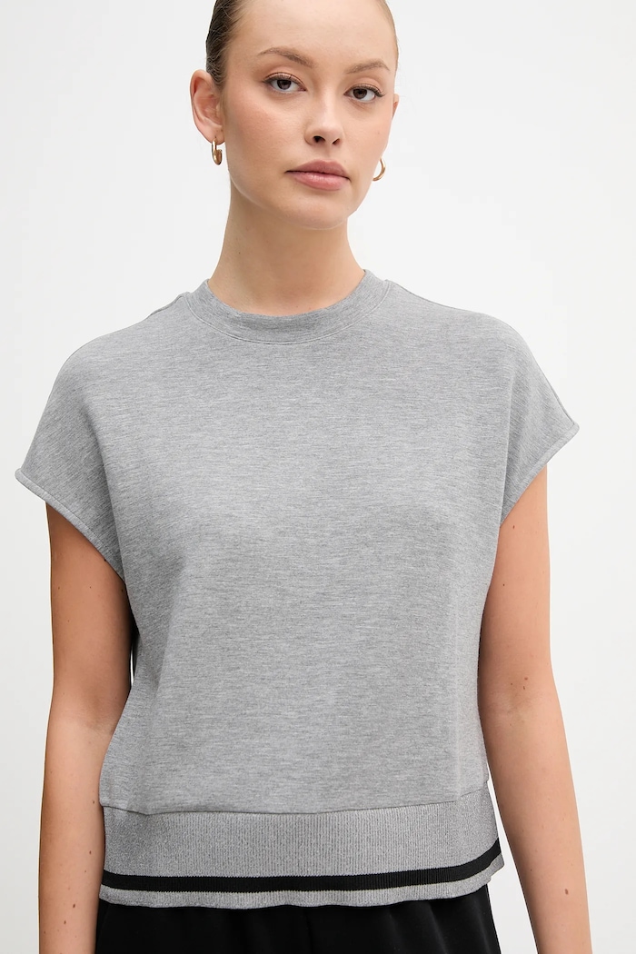 United Colors of Benetton t-shirt szary 3QAFD10AX