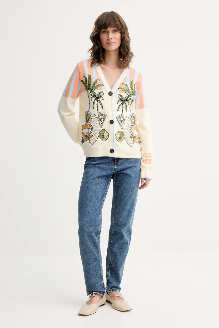 Never Fully Dressed Cardigan Isla NFDKN667 bej AW25