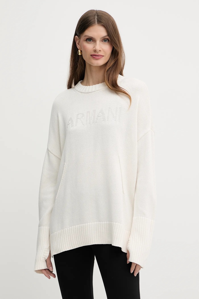 Bavlnený sveter Armani Exchange bavlna béžová XW000760.AF16552