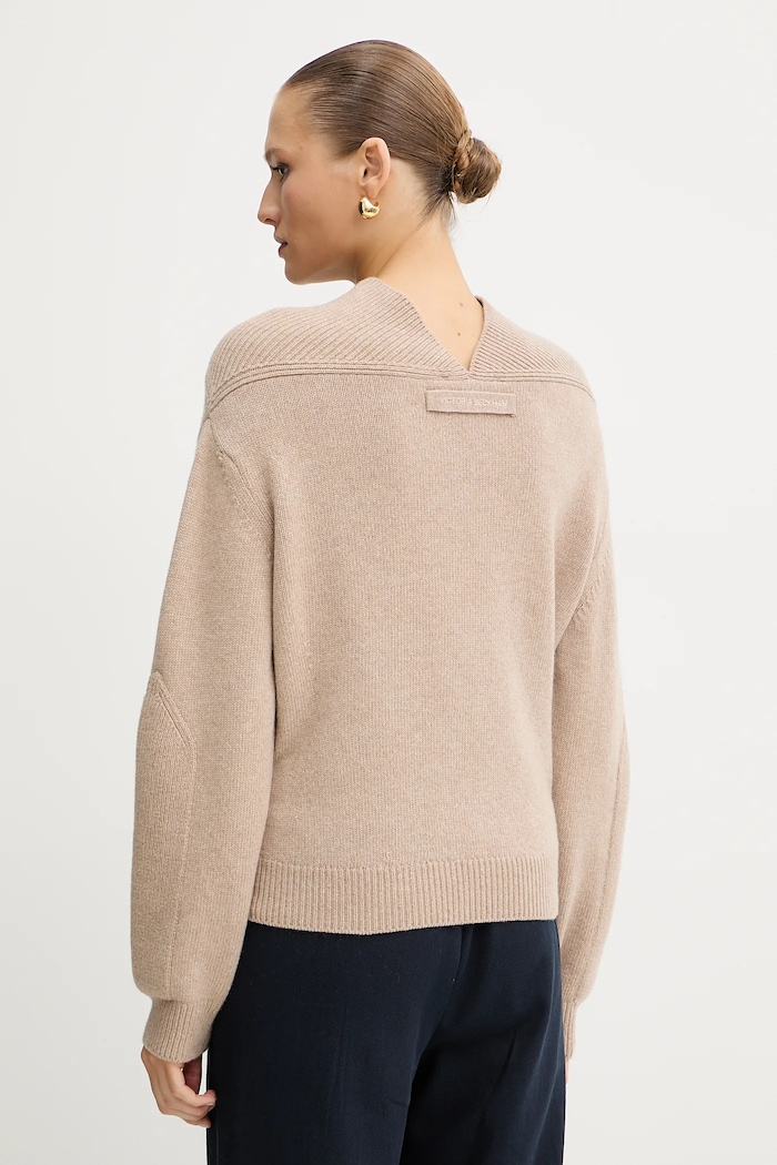 Ρούχα Μάλλινο πουλόβερ Victoria Beckham 1325KJU006421A μπεζ