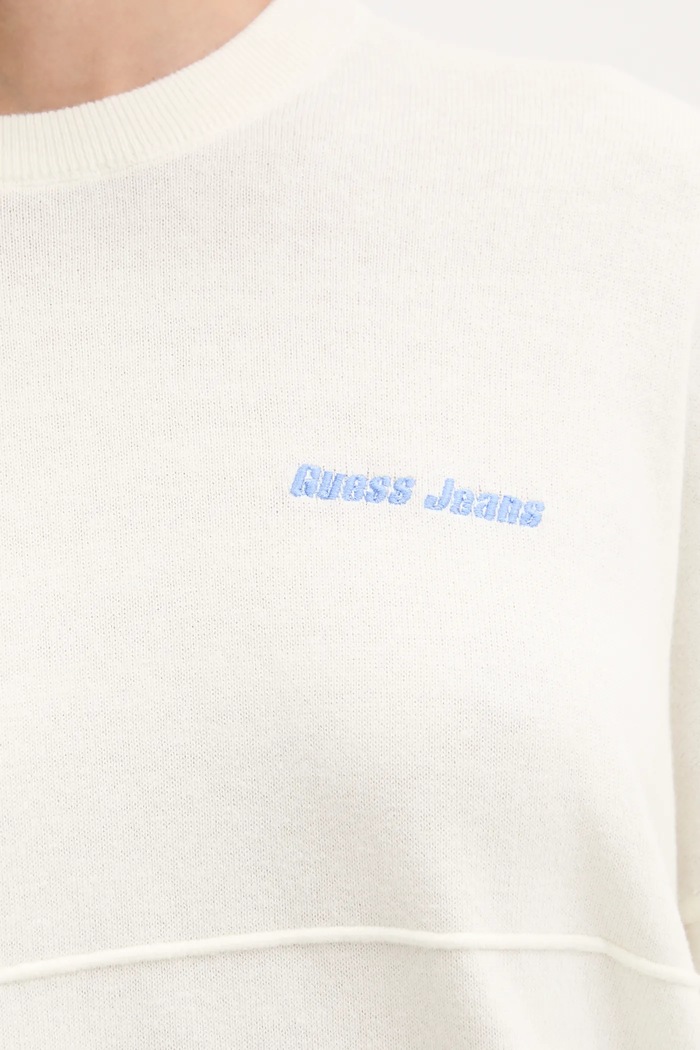 Βαμβακερό πουλόβερ Guess Jeans W5YR34.Z3HM1 μπεζ