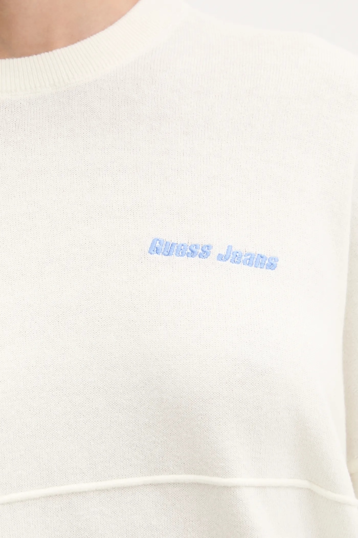 Βαμβακερό πουλόβερ Guess Jeans W5YR34.Z3HM1 μπεζ