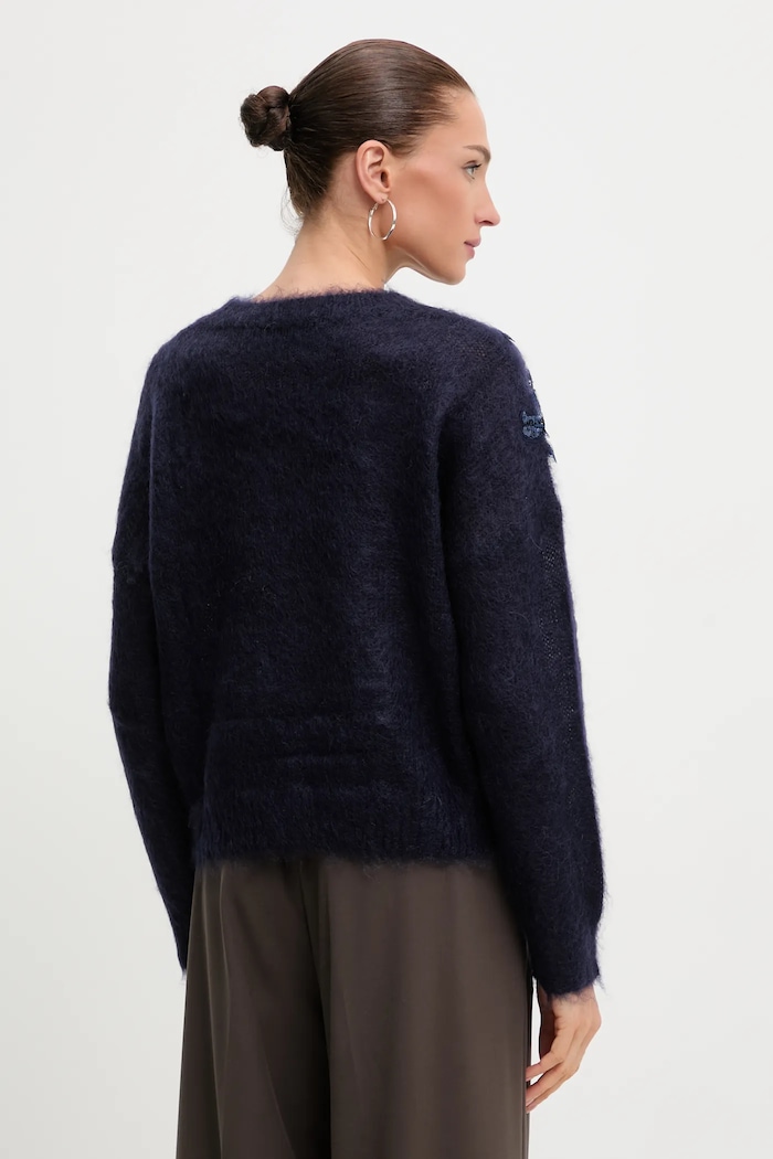 Abbigliamento Blugirl Blumarine maglione con mohair RF5082.MS037 blu navy