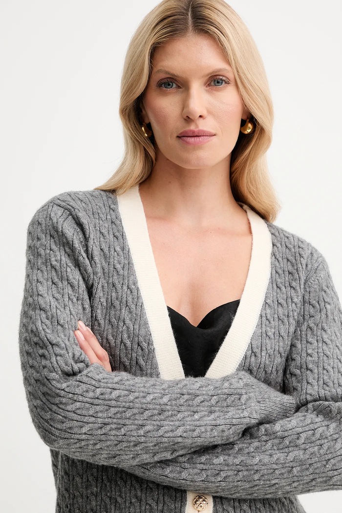Fracomina cardigan grigio FR25WT8020K55401