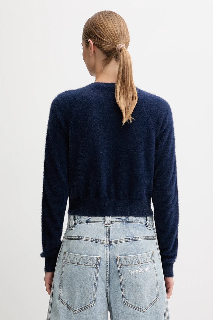 Odzież adidas Originals kardigan Fluffy Cardigan JW3644 granatowy