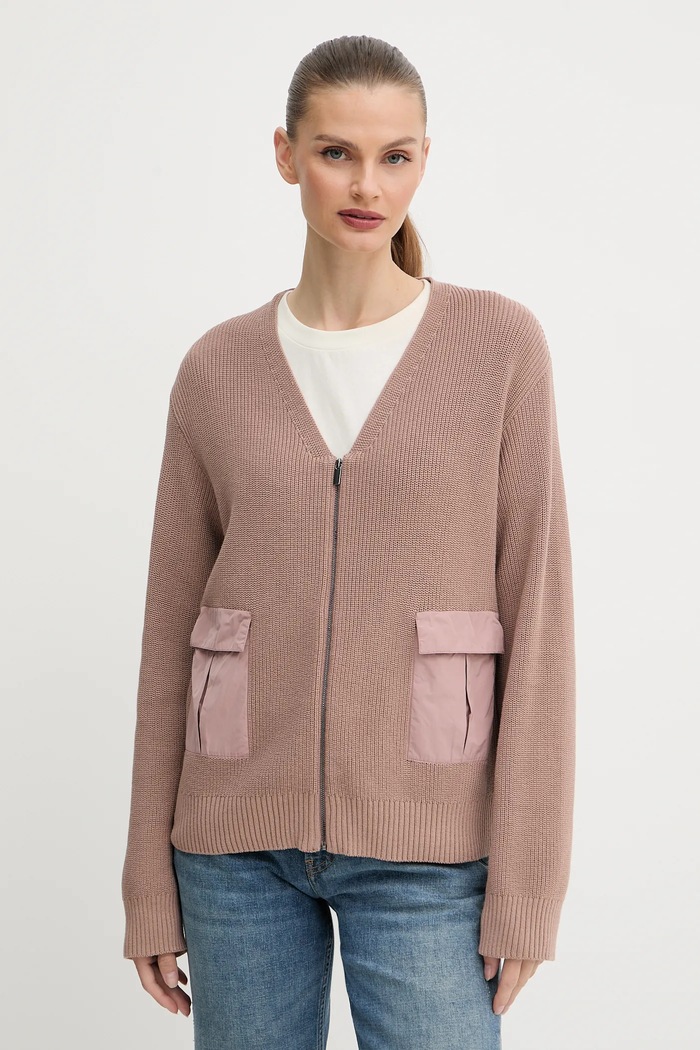 Жилетка MM by Max Mara LIBERO средно дебел бежов 2526346017600