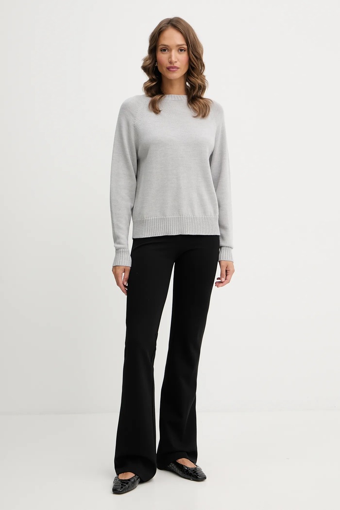 Вълнен пуловер MM by Max Mara EBANO 2526366148600 сив AW25