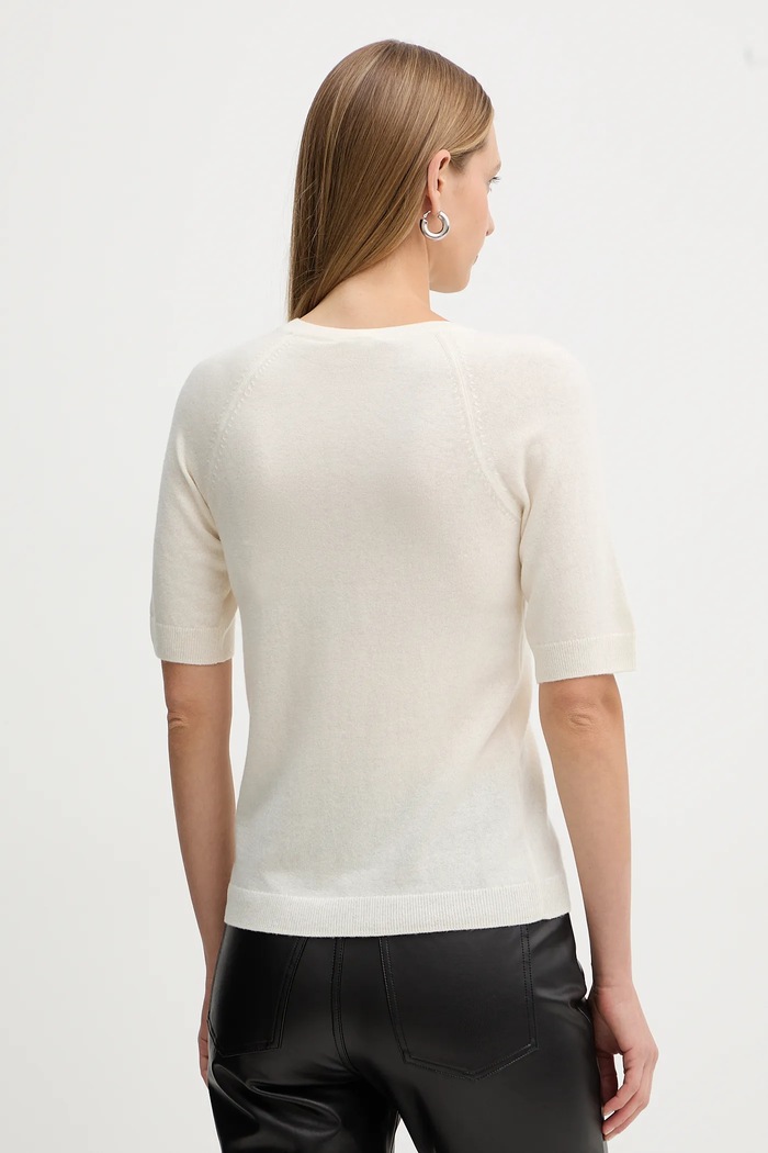 Oblečenie Vlnené tričko MM by Max Mara YEN 2526366198600 béžová