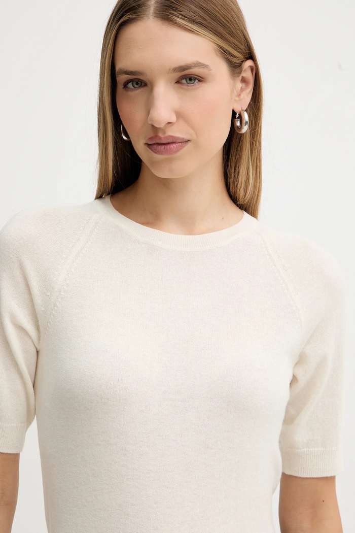 Vlnené tričko MM by Max Mara YEN béžová 2526366198600