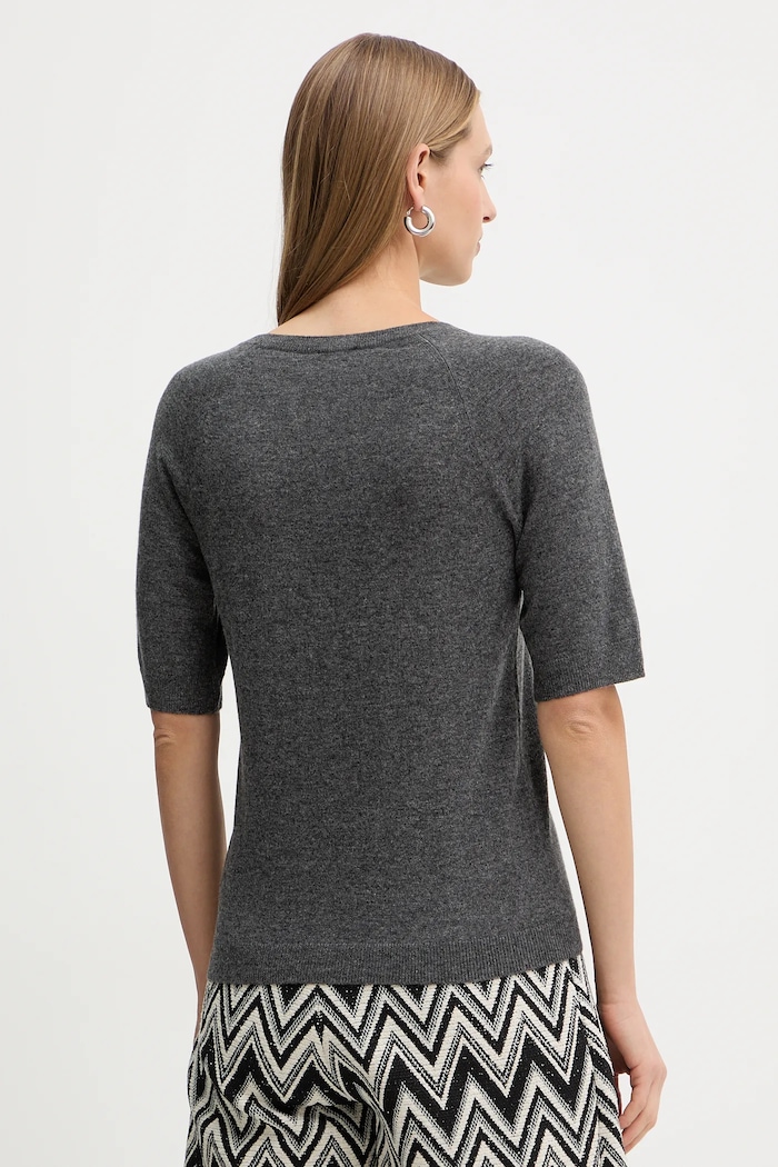 Дрехи Вълнена тениска MM by Max Mara YEN 2526366198600 сив