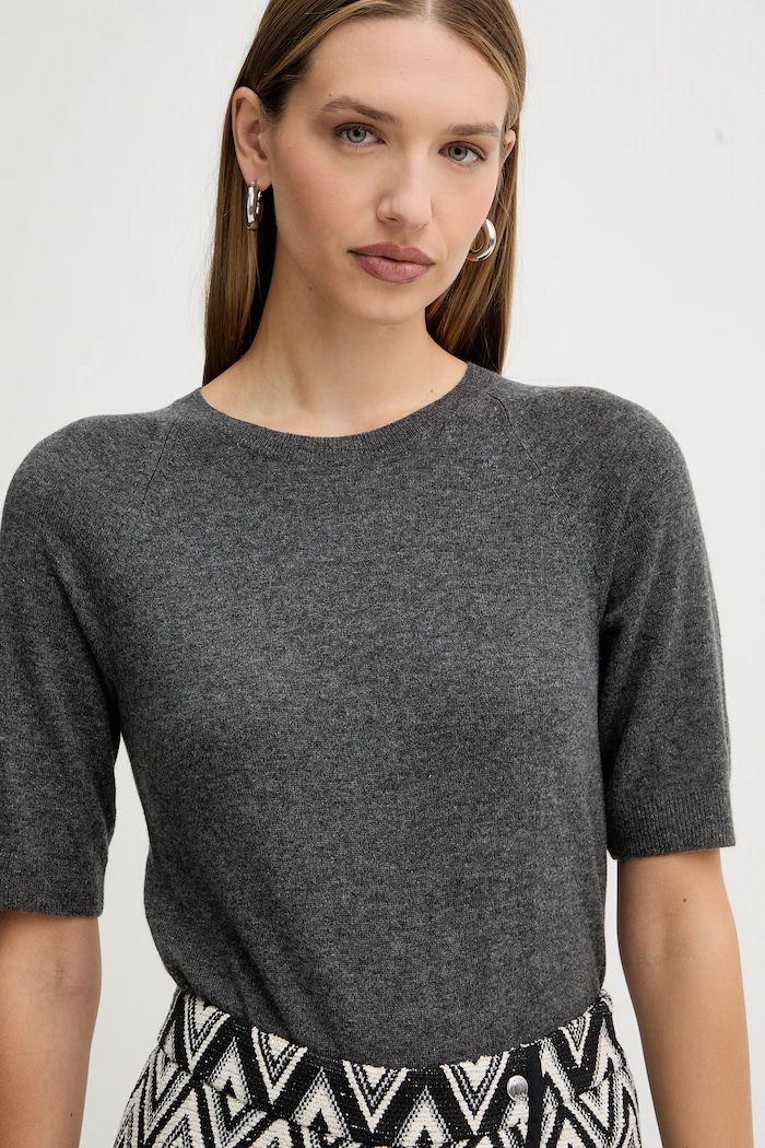 Вълнена тениска MM by Max Mara YEN сив 2526366198600