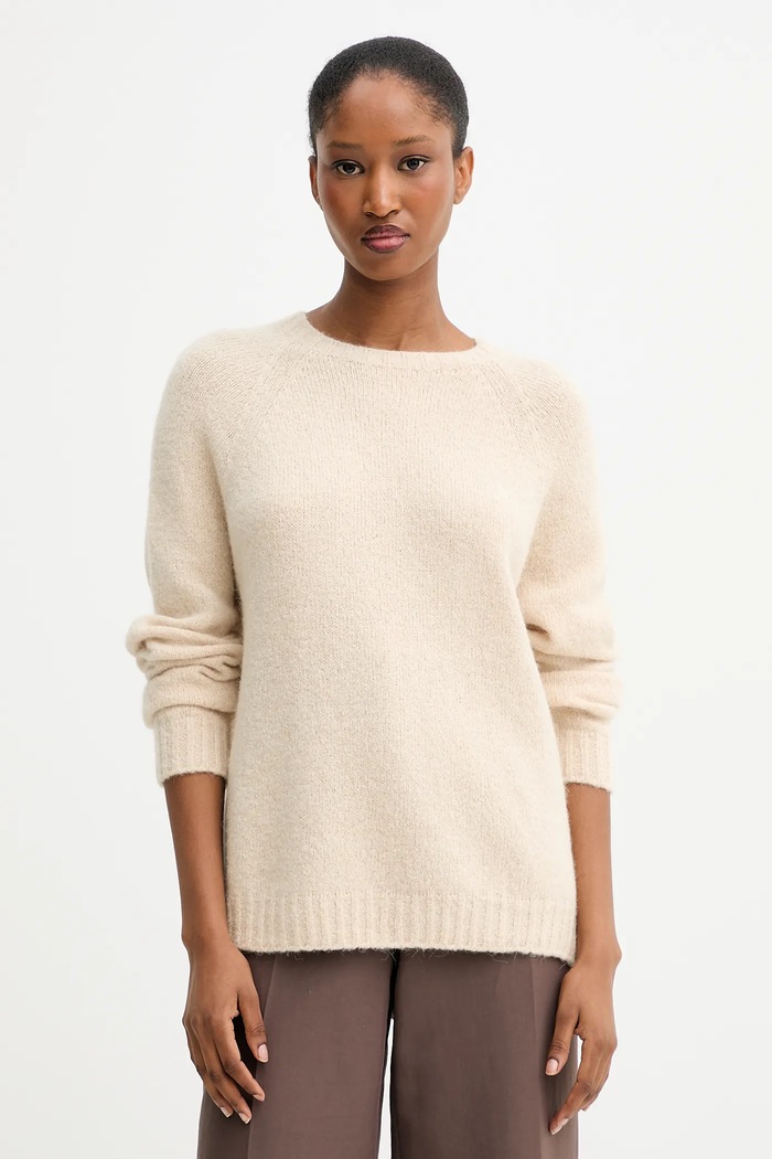 Weekend Max Mara Gyapjúkeverék pulóver GHIACCI bézs 2525366151600