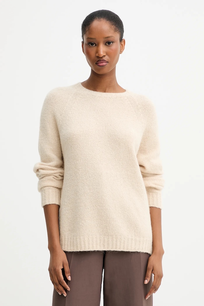 Weekend Max Mara Gyapjúkeverék pulóver GHIACCI bézs 2525366151600