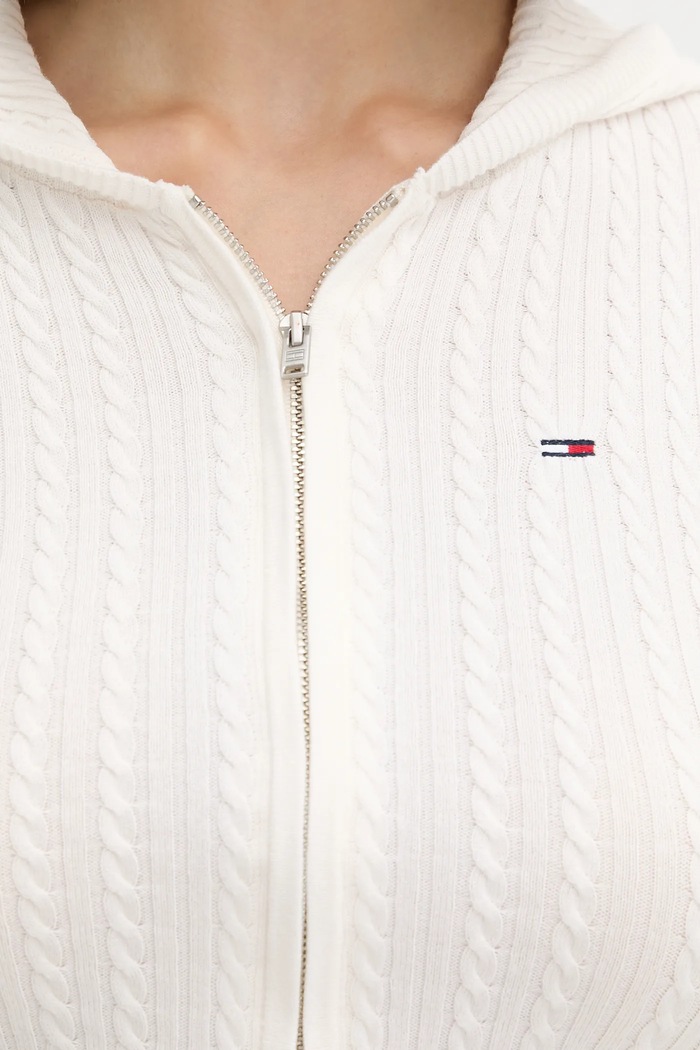 Kardigán Tommy Jeans DW0DW21673 béžová
