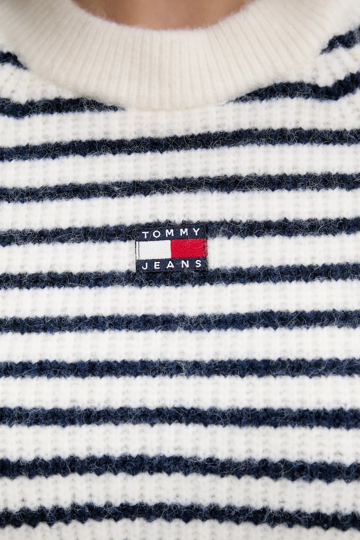 Tommy Jeans pulover din amestec de lână DW0DW21677 alb