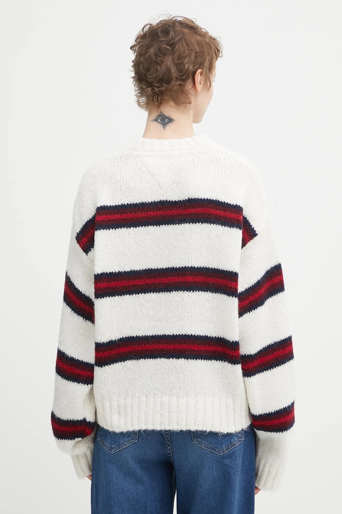 Oblečení Svetr s příměsí vlny z alpaky Tommy Jeans DW0DW21679 béžová