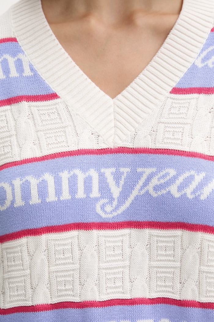 Tommy Jeans sweter bawełniany DW0DW21682 beżowy