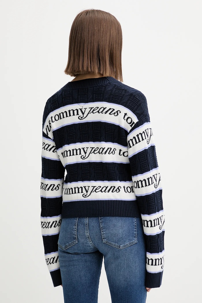 Îmbrăcăminte Tommy Jeans pulover de bumbac DW0DW21682 bleumarin