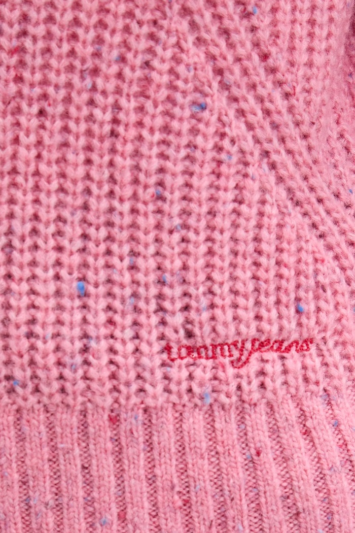 Tommy Jeans sweter z dodatkiem wełny DW0DW21686 różowy