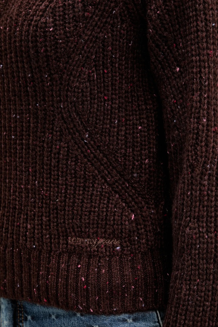 Tommy Jeans sweter z dodatkiem wełny DW0DW21686 brązowy