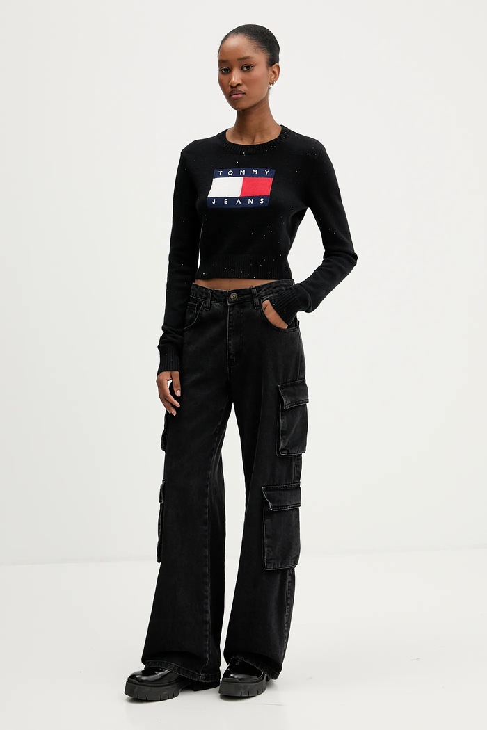 Sveter Tommy Jeans DW0DW21690 čierna AW25