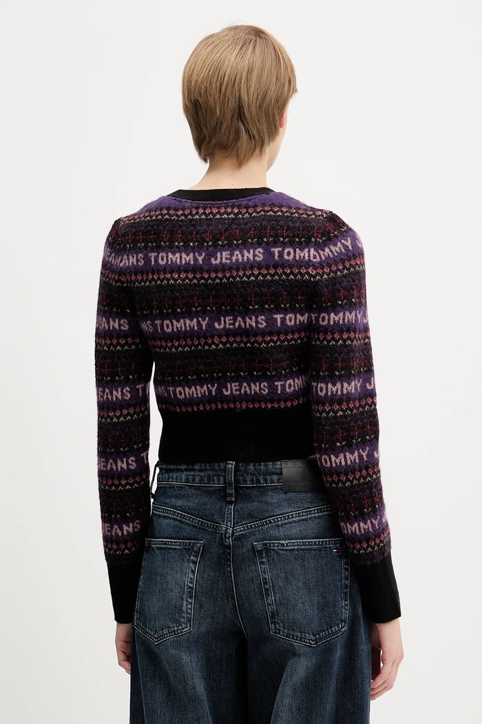 Ρούχα Ζακέτα από μίγμα μαλλιού Tommy Jeans DW0DW21691 μαύρο