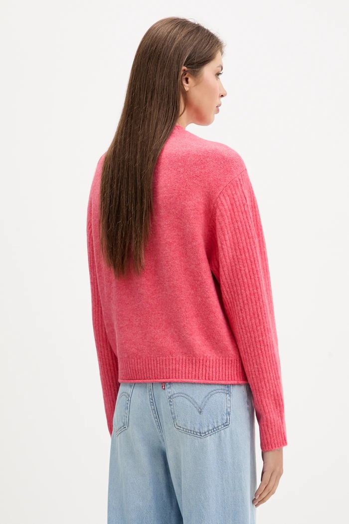 Odzież Tommy Jeans sweter z dodatkiem wełny DW0DW21782 różowy