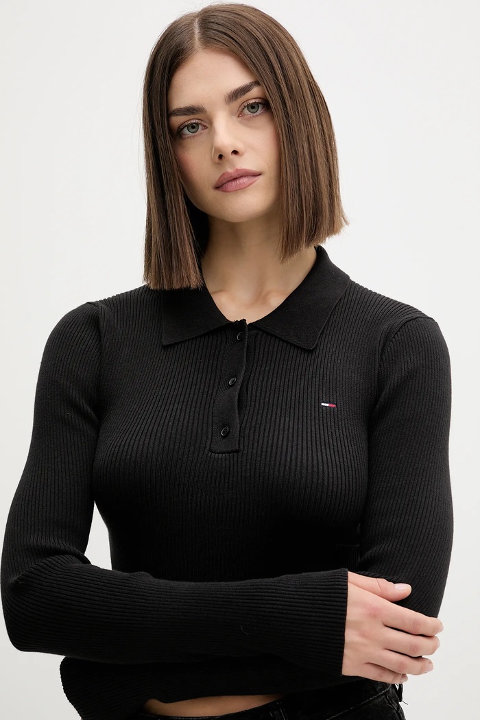Tommy Jeans pulover negru DW0DW21829