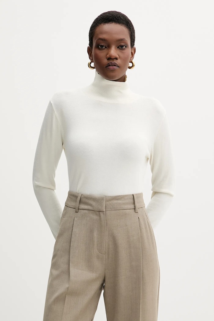 Weekend Max Mara Pulover de mătase KIKU bej 2525366012600