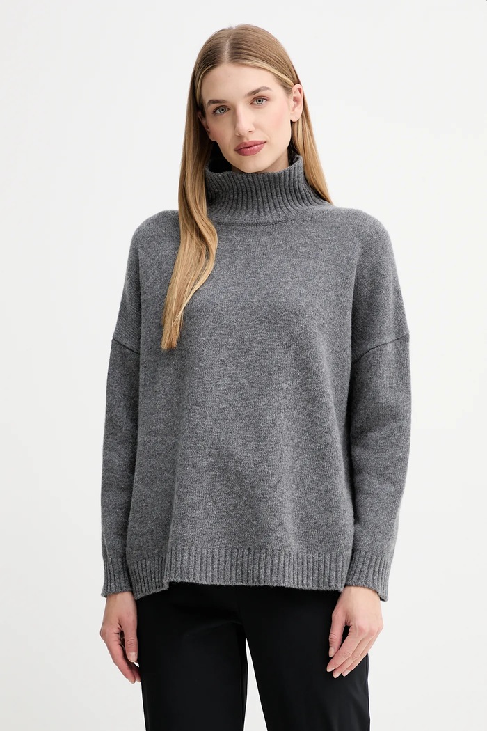 Weekend Max Mara pulover de lână BORGIA grosime medie gri 2525366112600