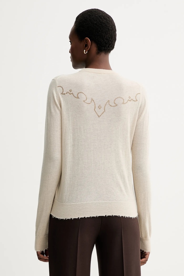 Oblečenie Kašmírový sveter ZADIG&VOLTAIRE KWSW02805 béžová