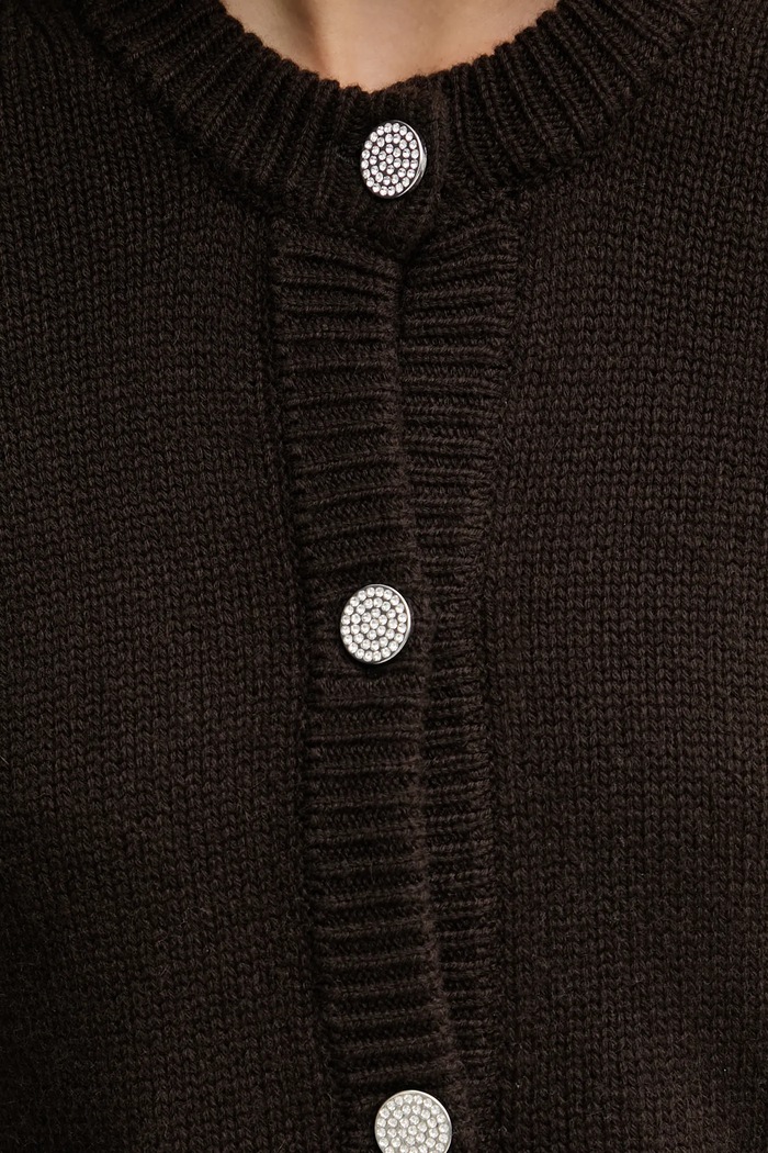 Kašmírový kardigan ZADIG&VOLTAIRE KWCA01641 hnědá