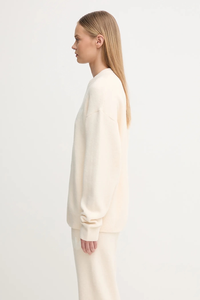 adidas Originals wool blend jumper Knitted Sweater KF2339 beige AW25