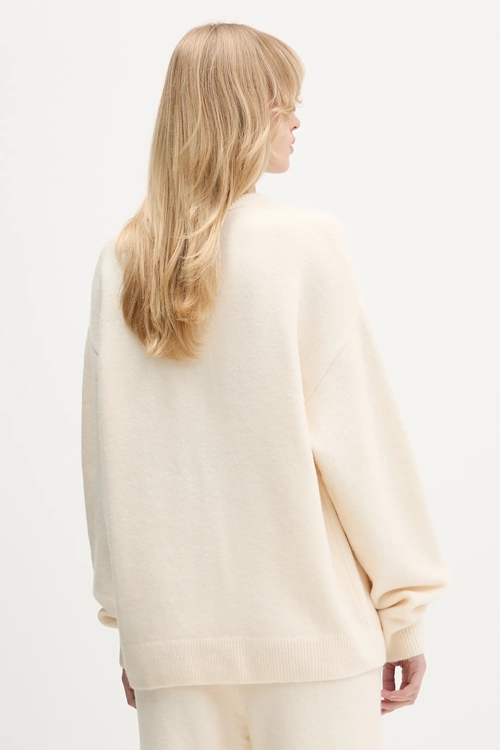 Ρούχα adidas Originals Πουλόβερ με προσθήκη μαλλιού adidas Originals Knitted Sweater KF2339 μπεζ