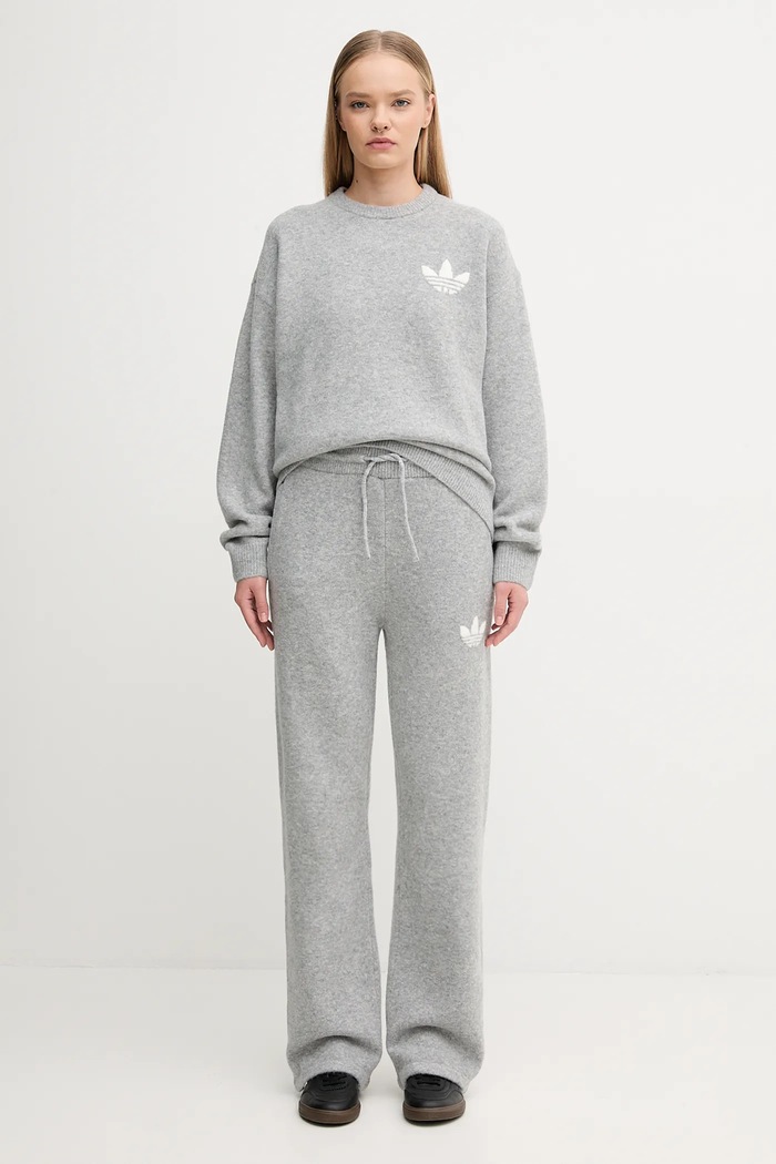 adidas Originals wool blend sweater Knitted Sweater KF2341 gray