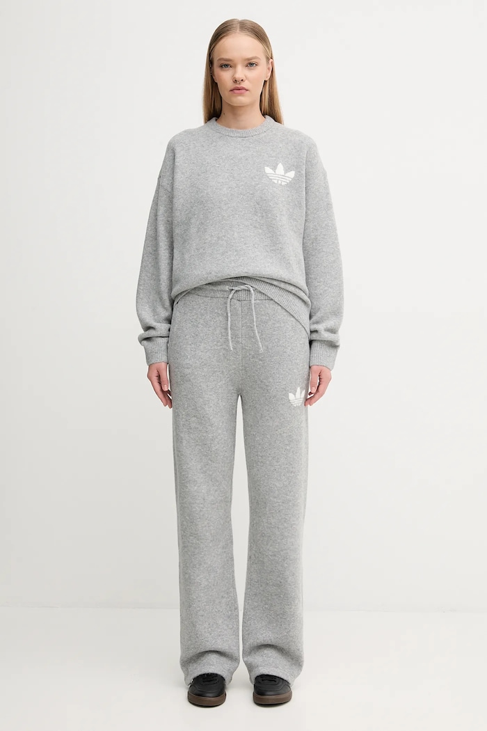 adidas Originals wool blend sweater Knitted Sweater KF2341 gray