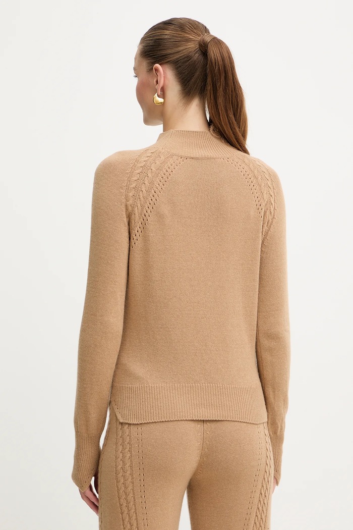 Odzież Ermanno Scervino LIFE sweter z dodatkiem wełny D474M503APNJG brązowy