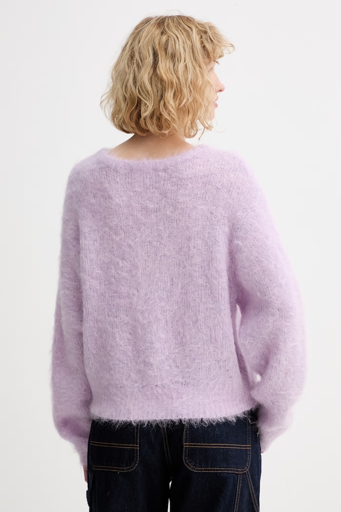 Odzież American Vintage sweter wełniany NIB18A fioletowy