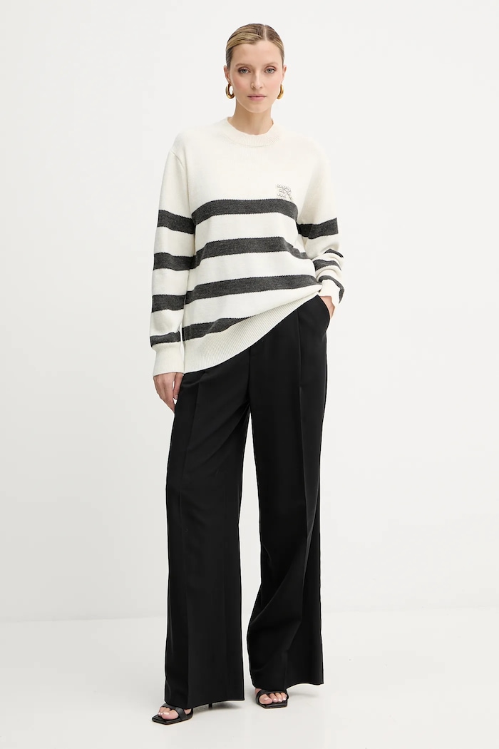 ERMANNO Firenze sweter wełniany 57TM066EA5AP beżowy AW25