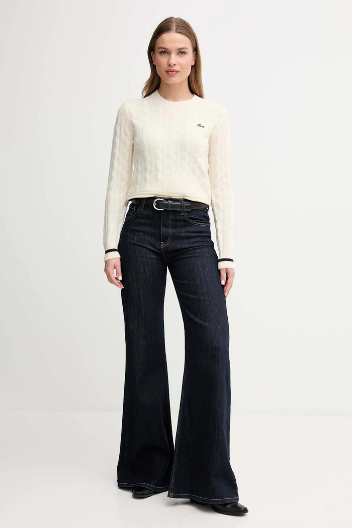 Lacoste pulover din amestec de lână AF4159 bej AW25
