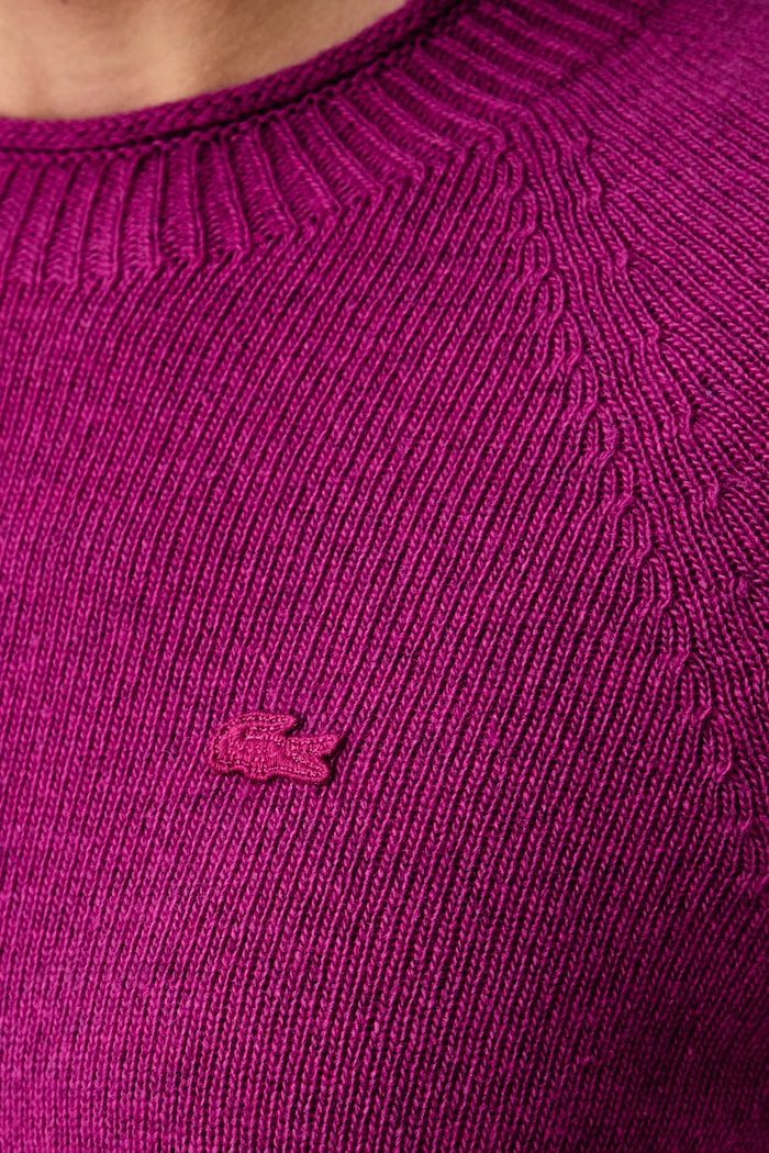 Sweter damski wełniany Lacoste AF4160 różowy