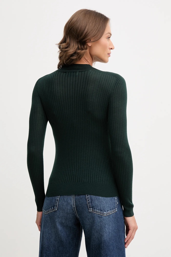 Îmbrăcăminte Lacoste Pulover de lână AF4189 verde