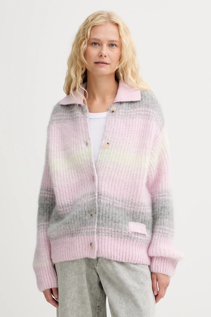 Kenzo cardigan de lână groase roz FF62CA7043CG