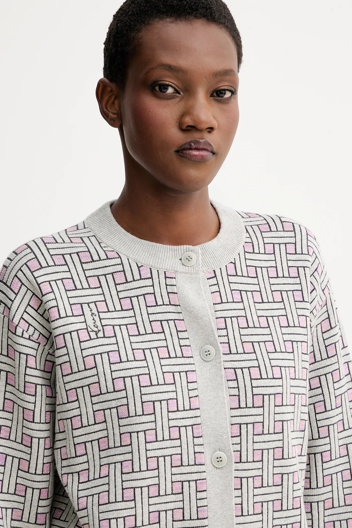 Kenzo cardigan din amestec de lână gri FF62CA7033CQ