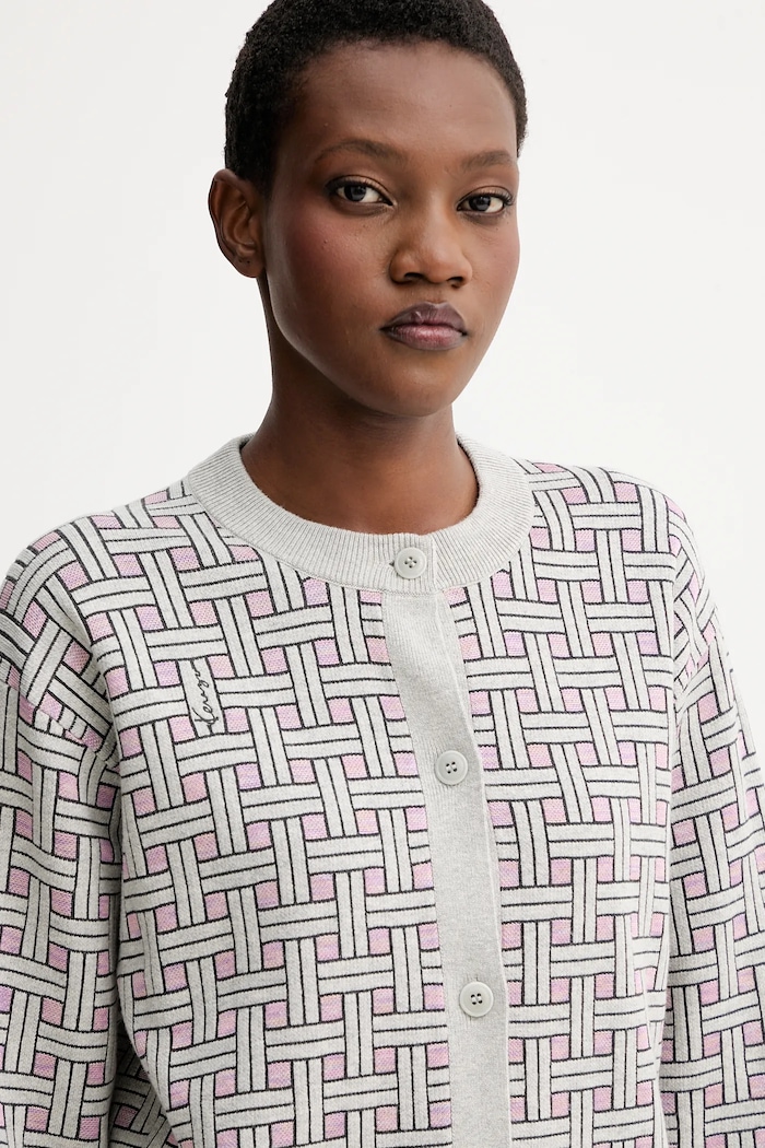 Kenzo cardigan din amestec de lână gri FF62CA7033CQ