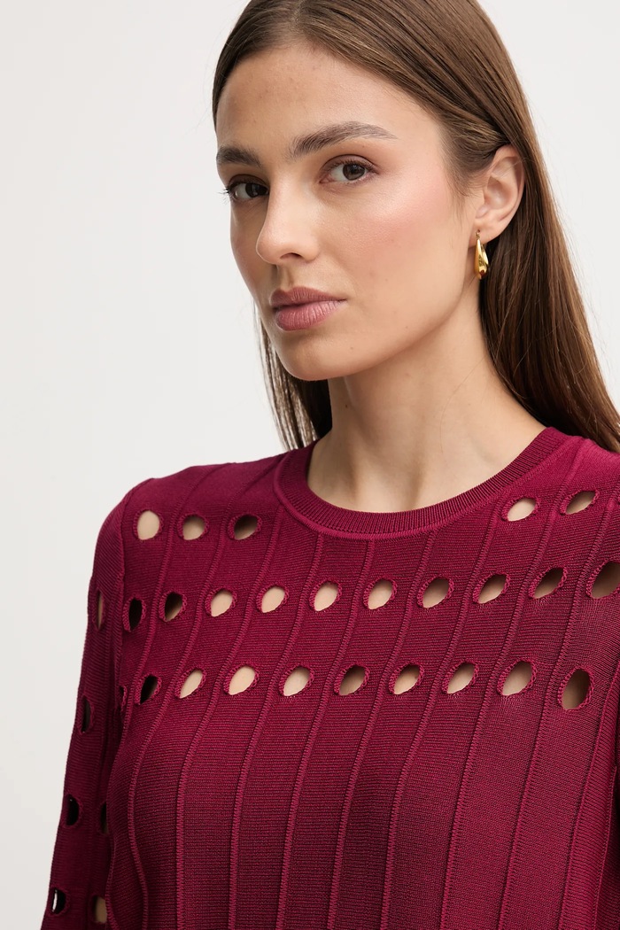 Dkny pulóver burgundia P5ESAX10
