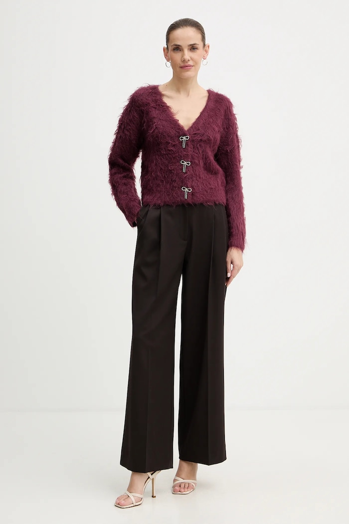 Guess kardigán alpaka keverékből TOMIKO W5BR91.Z3JI2 burgundia AW25