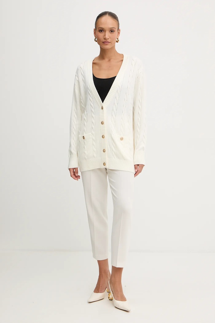 Kardigan s příměsí vlny Guess ELSA W5BR37.Z1192 béžová AW25